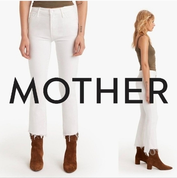 NWT MOTHER The Insider Crop Step Fray Jeans Size 29 - Picture 1 of 9